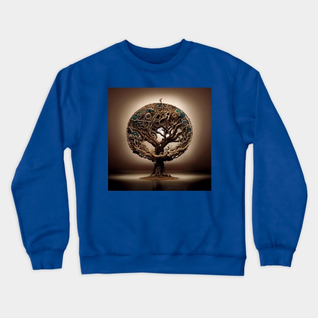 Yggdrasil World Tree of Life Crewneck Sweatshirt by Grassroots Green